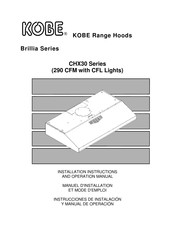 KOBE 290 CFM Manuel D'installation Et Mode D'emploi