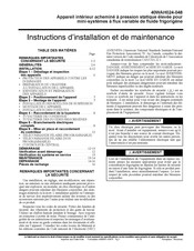 Carrier 40WAH Instructions D'installation Et De Maintenance