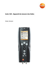 TESTO 324 Mode D'emploi