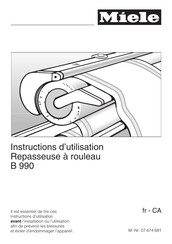 Miele B 990 Instructions D'utilisation