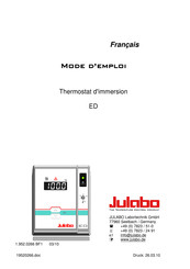 Julabo ED Mode D'emploi