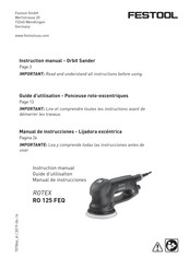 Rotex RO 125 FEQ Guide D'utilisation