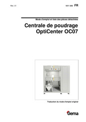 Gema OptiCenter OC07 Mode D'emploi Et Liste Des Pièces Détachées