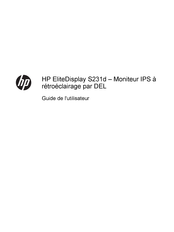 HP EliteDisplay S231d Guide De L'utilisateur