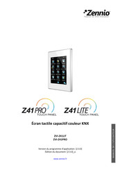 Zennio ZVI-Z41LIT Manuel De L'utilisateur