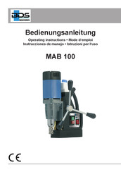 BDS Maschinen MAB 100 Mode D'emploi