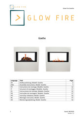 Glow Fire Goethe XL Instructions De Montage