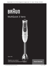 Braun MultiQuick 3 Vario Mode D'emploi
