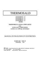 THERMOSALD UPSCR10030 M - V3 Manuel D'utilisation Et D'entretien
