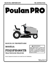 Electrolux Poulan PRO PD25PH48STB Manuel Du Propriétaire