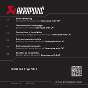 Akrapovic Downpipe with CAT Instructions D'installation