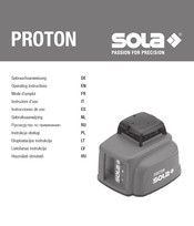 Sola PROTON SB Mode D'emploi