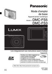 Panasonic Lumix DMC-FS3 Mode D'emploi De Base
