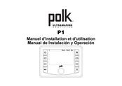 Polk P1 Manuel D'installation Et D'utilisation