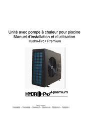 Hydro-Pro+ premium 14 Manuel D'installation Et D'utilisation