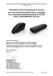 e-bike vision BOSCH PERFORMANCE 36 V Instructions De Service