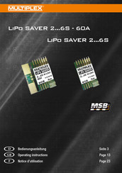 Multiplex LiPo-Saver 60A 2 6S Série Notice D'utilisation