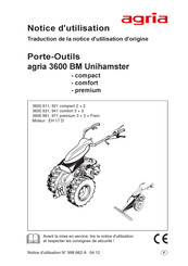 Agria 3600 BM Unihamster 3600 921 compact Notice D'utilisation