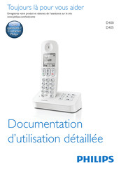 Philips D2001WT/FR Documentation D'utilisation Détaillée