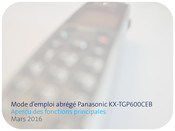 Panasonic KX-TGP600CEB Mode D'emploi Abrégé