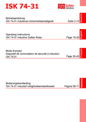 ASO Safety Solutions ISK 74-31 Mode D'emploi