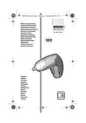 Bosch IXO II Instructions D'emploi