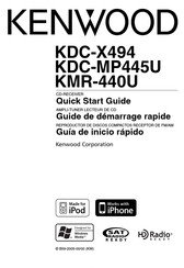 Kenwood KDC-X494 Guide De Démarrage Rapide