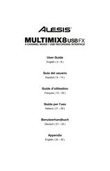 Alesis MULTIMIX 8 USB 2.0 FX Guide D'utilisation