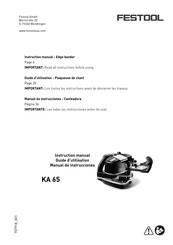 Festool KA 65 Guide D'utilisation