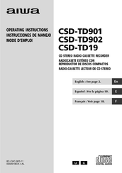 Aiwa CSD-TD902 Mode D'emploi