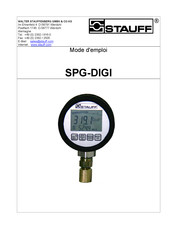 STAUFF SPG-DIGI-B0400-U Mode D'emploi