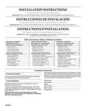 Whirlpool KSCS23FTBL01 Instructions D'installation
