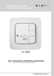 elero UniTec-868 Instructions D'utilisation