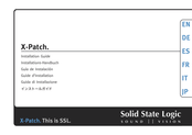 Solid State Logic X-Patch Guide D'installation