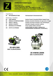 Zipper Maschinen ZI-HWW1200N Mode D'emploi