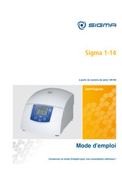 Sigma 1-14 Mode D'emploi
