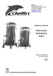 Delfin D/M 35 SGA Manuel D'utilisation Et De Maintenance