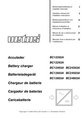 Vetus BC12603A Manuel D'utilisation Et Instructions D'installation