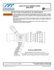 TFT G-Force GDPC3F2F Instructions D'utilisation Et De Maintenance