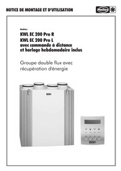 Helios KWL EC 200 Pro R Notice De Montage Et D'utilisation