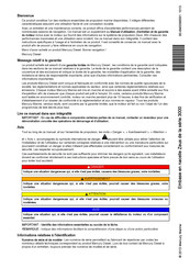 Mercury Marine 3000 Série Mode D'emploi