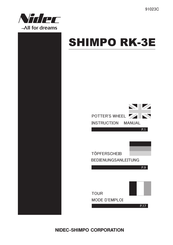 Nidec SHIMPO RK-3E Mode D'emploi