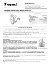 LEGRAND Wattstopper RS-250 Instructions D'installation