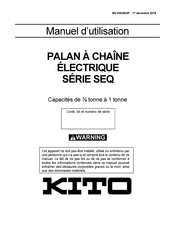 KITO SEQ003SD Manuel D'utilisation