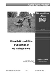 Kersten Rough Cutter RC1365 Manuel D'installation, D'utilisation Et De Maintenance