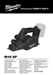 Milwaukee M18 BP-0 Notice Originale