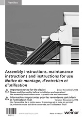 weinor VertiTex Notice De Montage