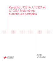 Keysight Technologies U1231A Guide D'utilisation