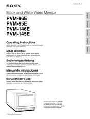 Sony PVM-95E Mode D'emploi