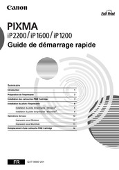 Canon PIXMA iP 1200 Guide De Démarrage Rapide